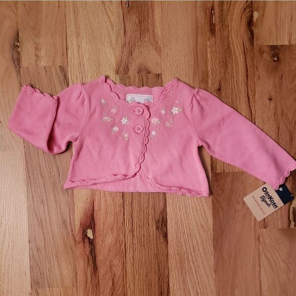 NWT Oshkosh B'gosh Crop Cardigan Sweater - Picture 2 of 5